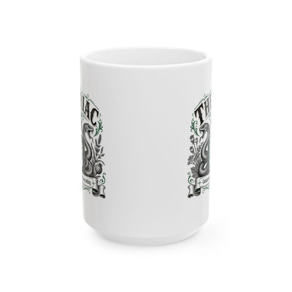 Theriac Contains Everything Cures Nothing Ceramic Mug, (11oz, 15oz)