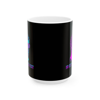 Vaporwave Aurelius It Is What It Is Latin Quote Ceramic Mug, (11oz, 15oz)