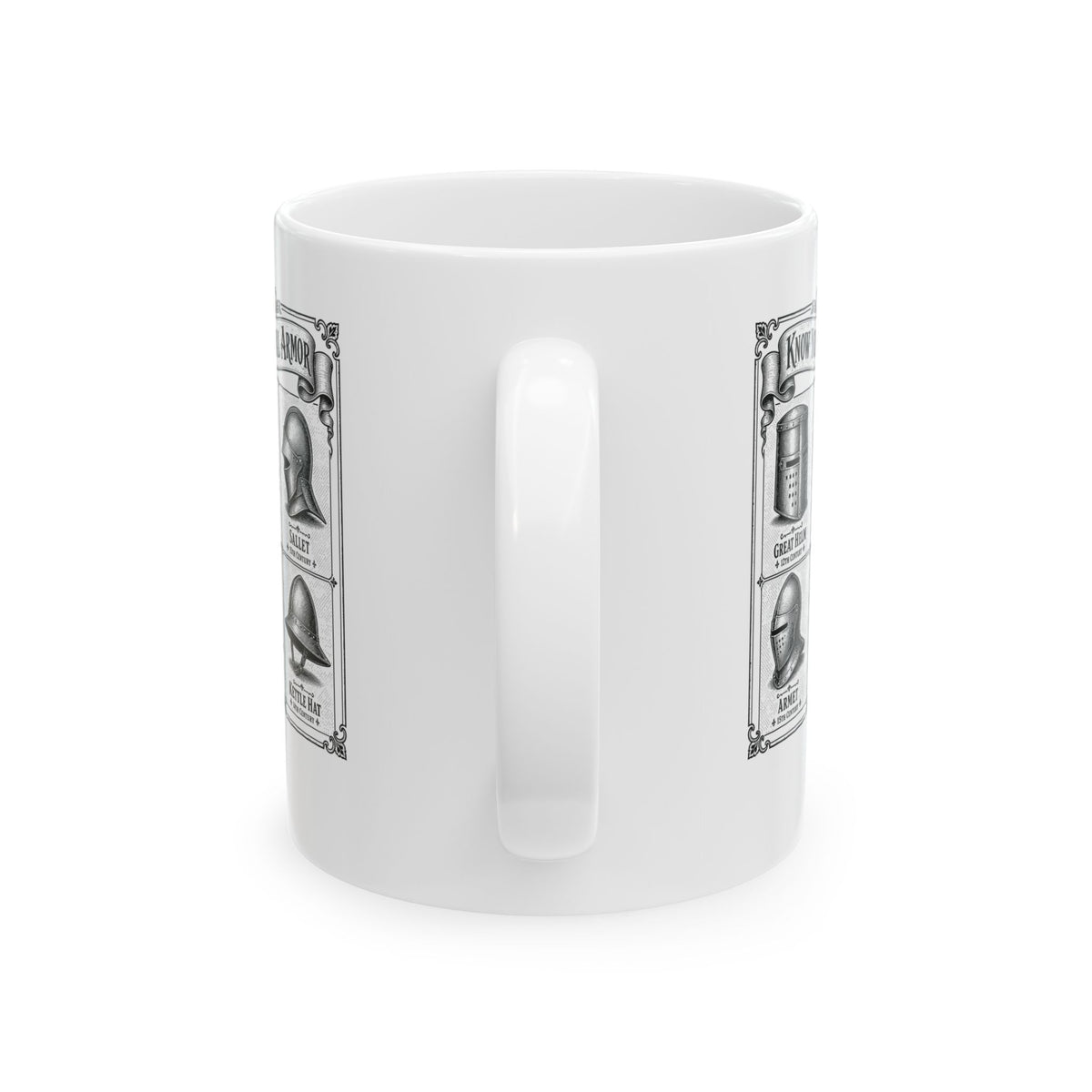 Medieval Armor Helmets Ceramic Mug, (11oz, 15oz)
