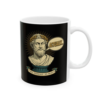Actually... Pedantic Philosopher Bust Ceramic Mug, (11oz, 15oz)