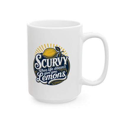Scurvy Lemons Ceramic Mug, (11oz, 15oz)