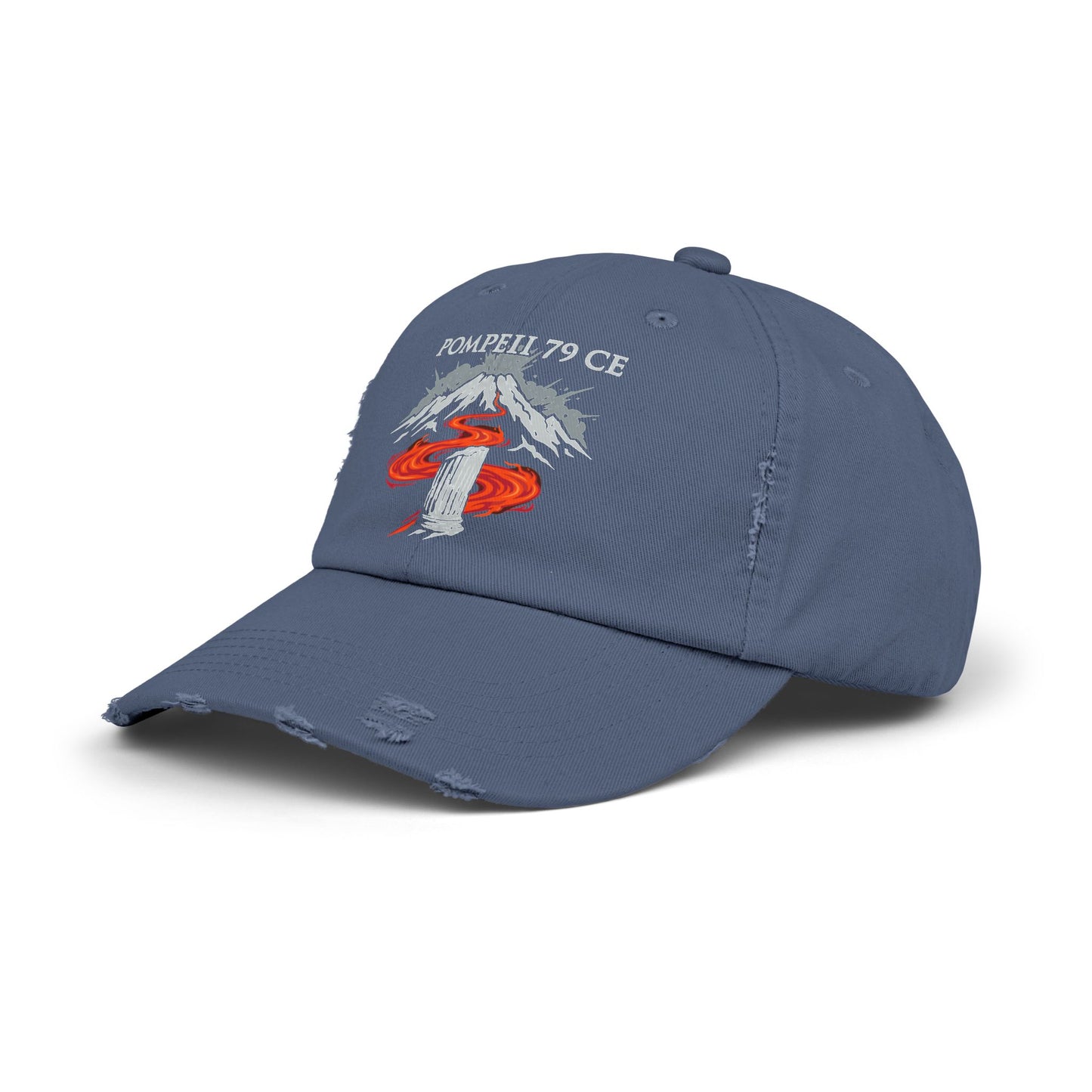 Pompeii 79 CE Vesuvius Unisex Distressed Cap