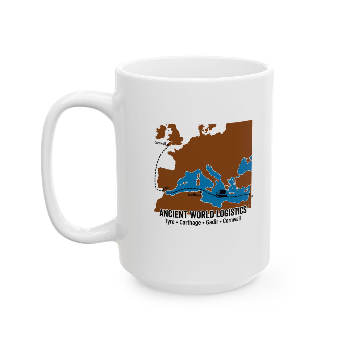 Phoenicians Ancient Shipping Maritime  Ceramic Mug, (11oz, 15oz)