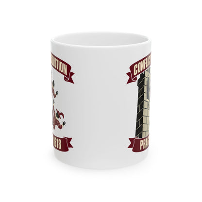 Prague Defenestration Conflict Resolution Poster Ceramic Mug, (11oz, 15oz)