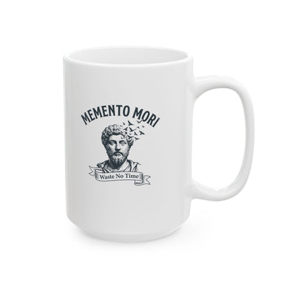 Marcus Aurelius Memento Mori Ceramic Mug, (11oz, 15oz)