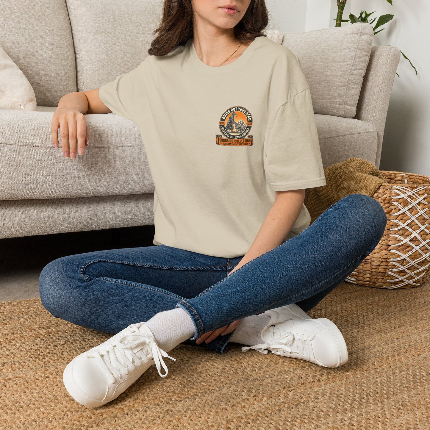 Bring Out Your Dead Plague Doctor Back Print T-Shirt