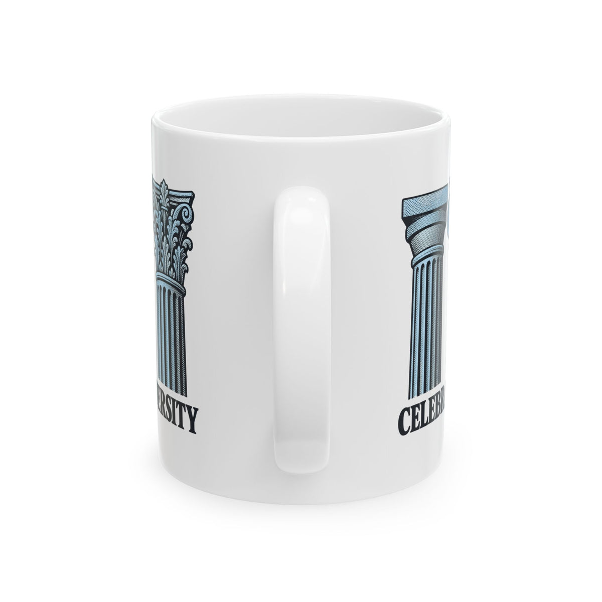 Celebrate Diversity Engraved Columns Ceramic Mug, (11oz, 15oz)
