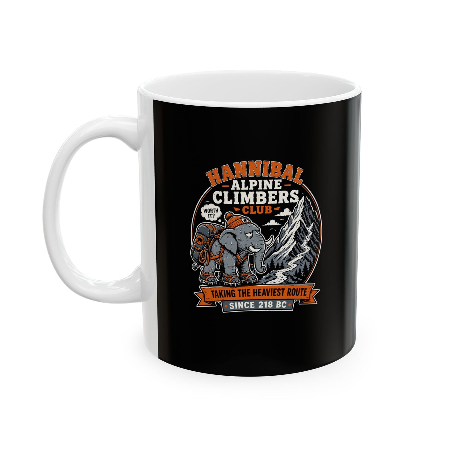 Hannibal Alpine Climbers Club Heaviest Route Ceramic Mug, (11oz, 15oz)