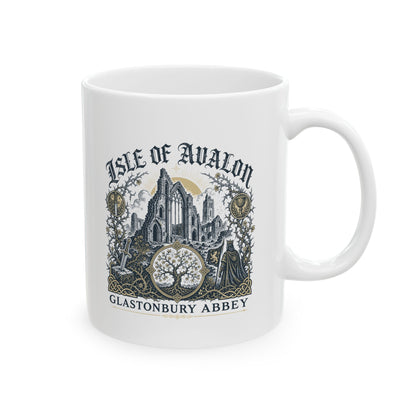 Glastonbury Abbey Isle of Avalon Ceramic Mug, (11oz, 15oz)