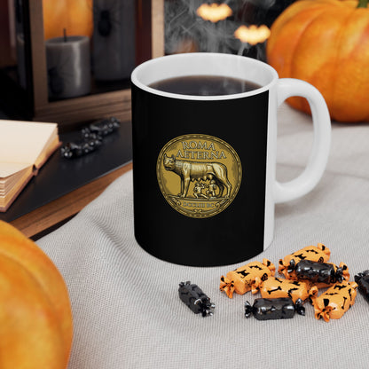 Roma Aeterna She Wolf Coin  Ceramic Mug, (11oz, 15oz)