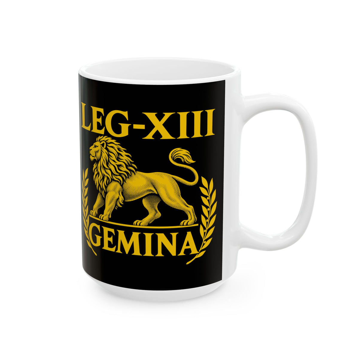 Legio XIII Gemina Lion Inscription Ceramic Mug, (11oz, 15oz)