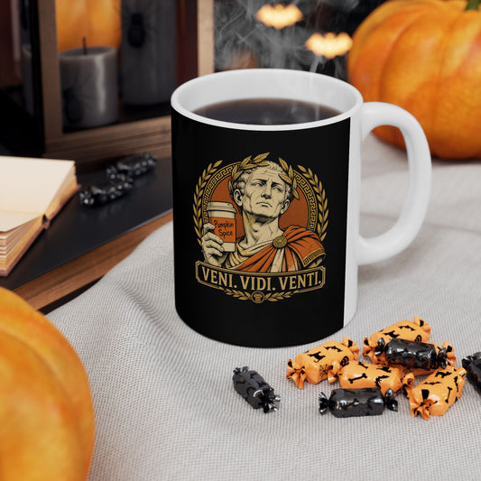 Caesar Venti Pumpkin Spice Ceramic Mug, (11oz, 15oz)