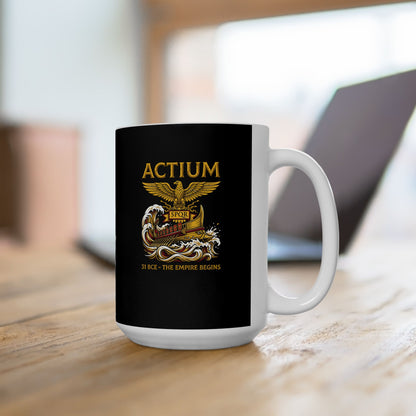 Battle of Actium Empire Begins Ceramic Mug, (11oz, 15oz)