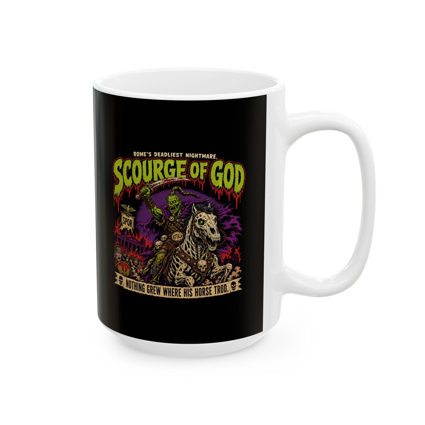 Psychobilly Attila the Hun Ceramic Mug, (11oz, 15oz)