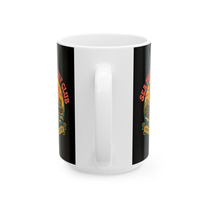 Sea People's Surf Club Ceramic Mug, (11oz, 15oz)