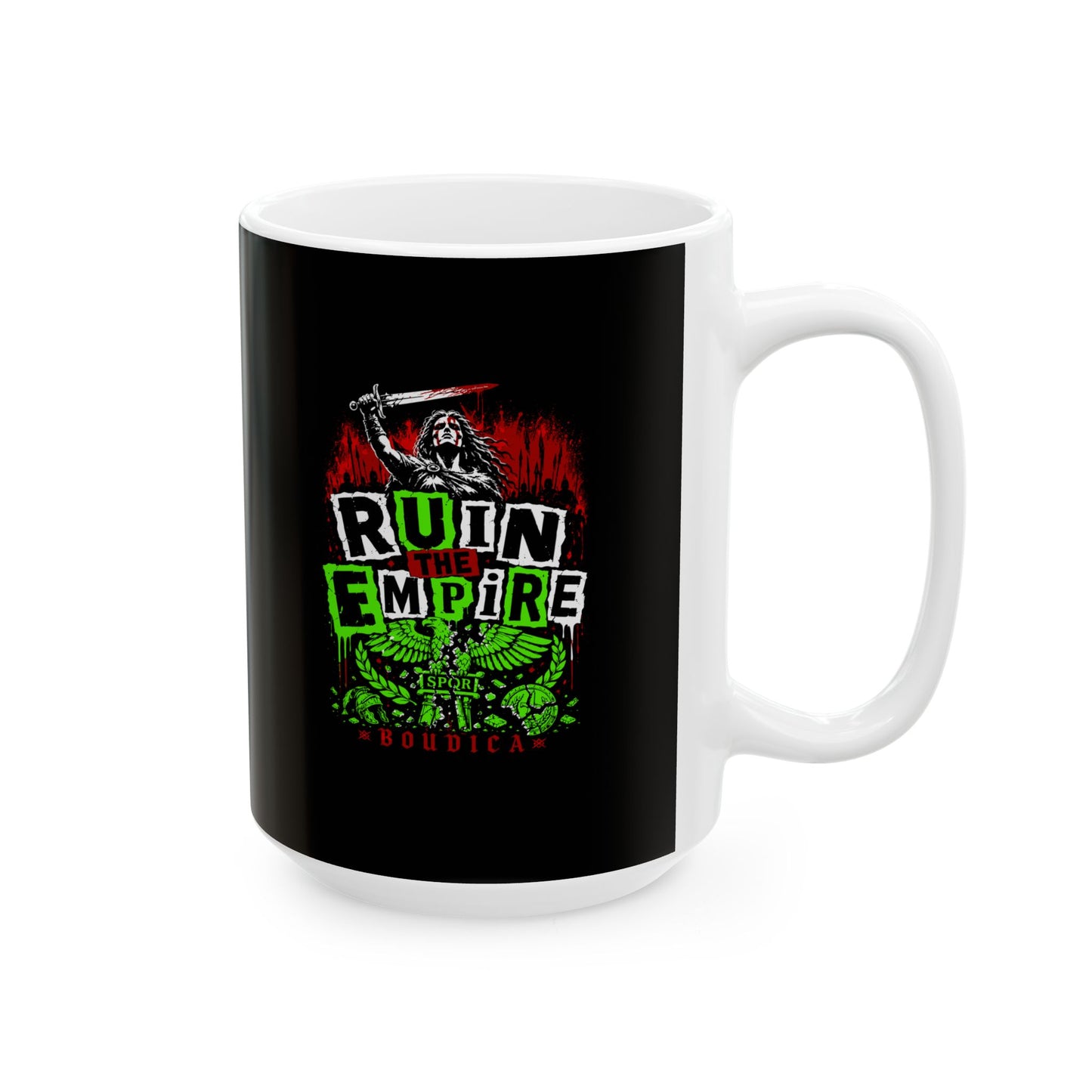 Boudica Punk Style Ruin Empire Ceramic Mug, (11oz, 15oz)