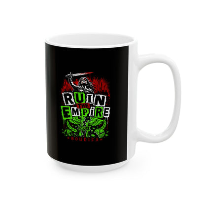 Boudica Punk Style Ruin Empire Ceramic Mug, (11oz, 15oz)