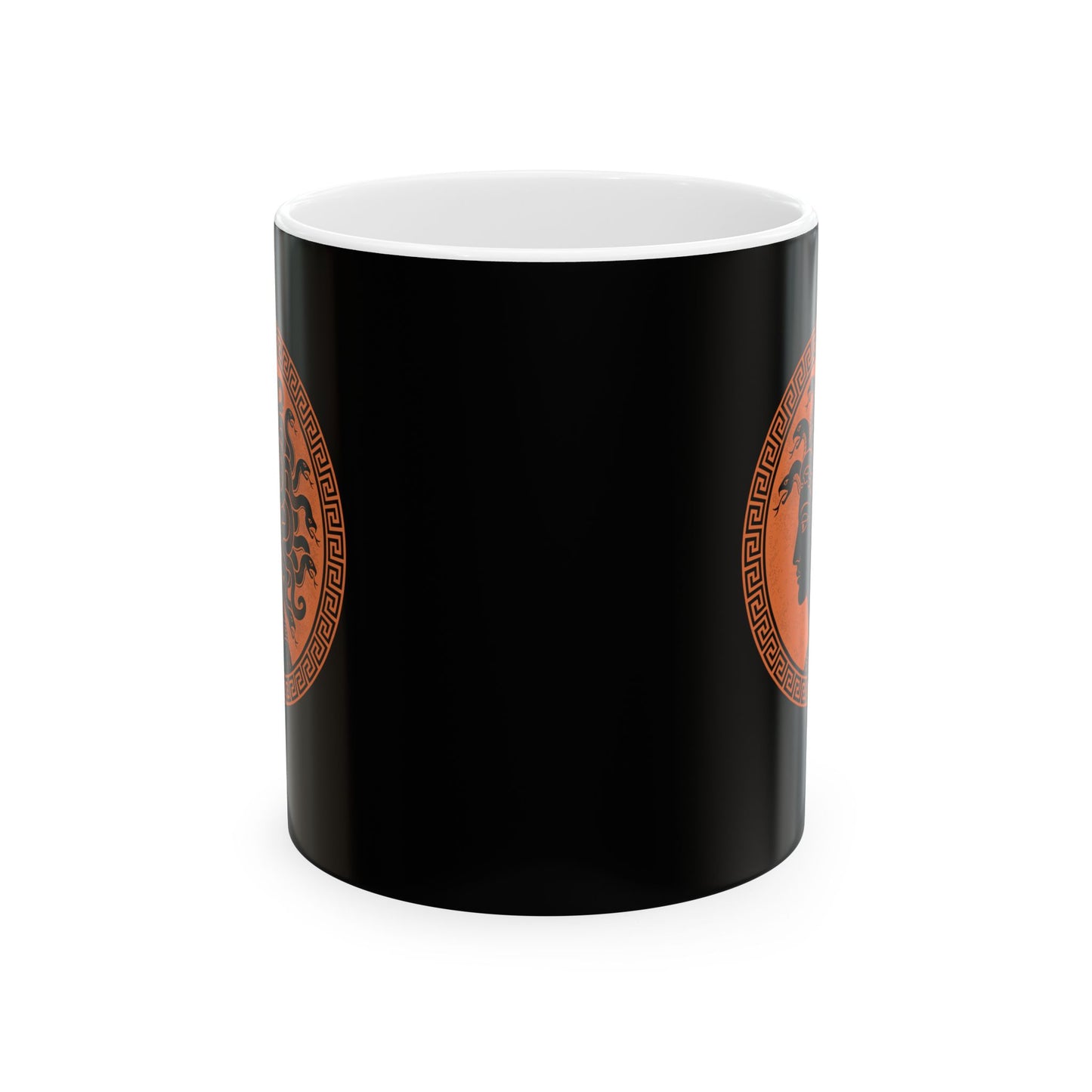 Medusa Ancient Pottery Style Ceramic Mug, (11oz, 15oz)