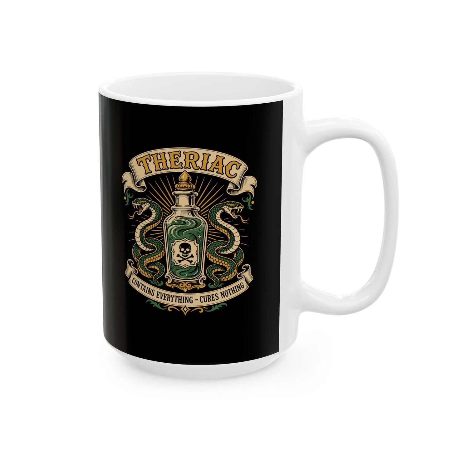 Theriac Old Time Remedy Ceramic Mug, (11oz, 15oz)