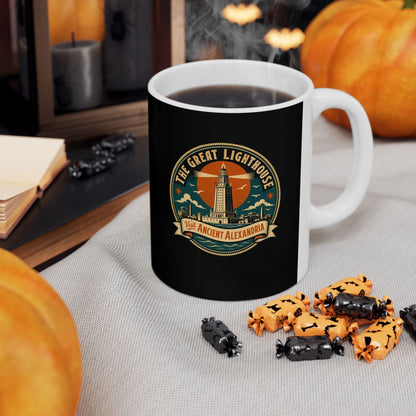 The Great Lighthouse of Alexandria Ceramic Mug, (11oz, 15oz)