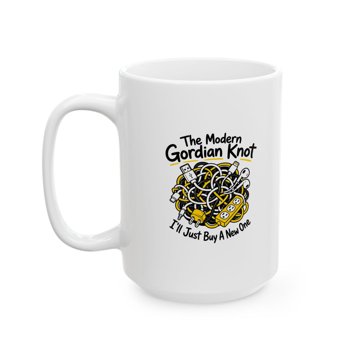 Modern Gordian Knot Ceramic Mug, (11oz, 15oz)