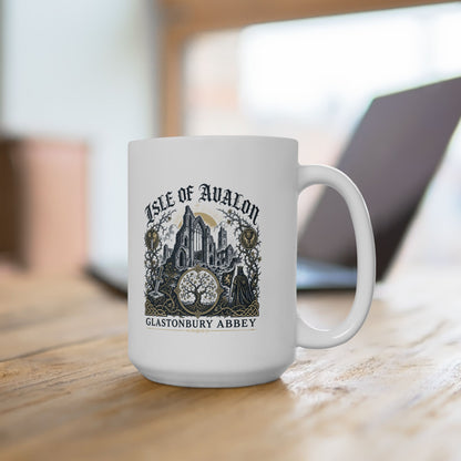 Glastonbury Abbey Isle of Avalon Ceramic Mug, (11oz, 15oz)