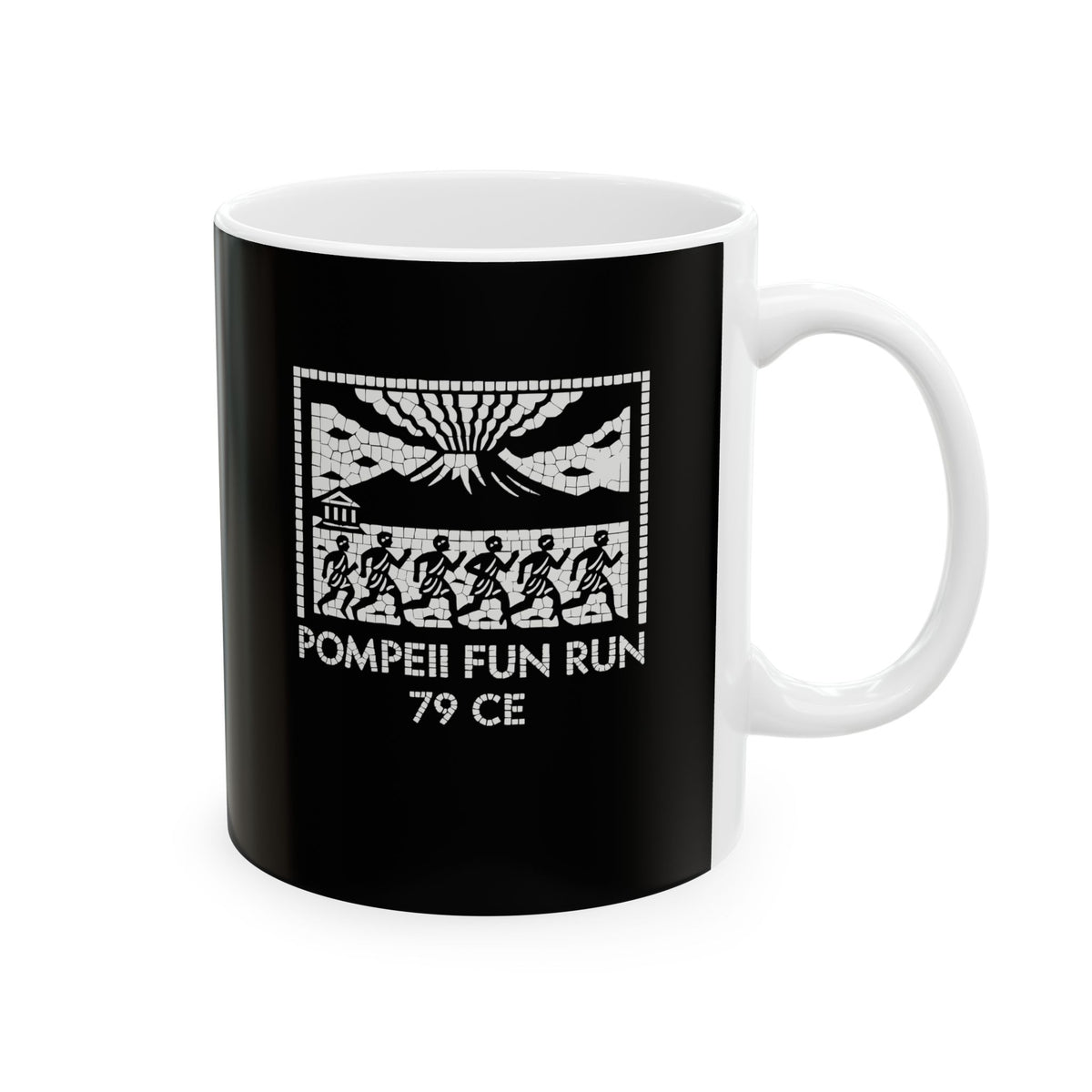 Pompeii Fun Run Mosaic Ceramic Mug, (11oz, 15oz)
