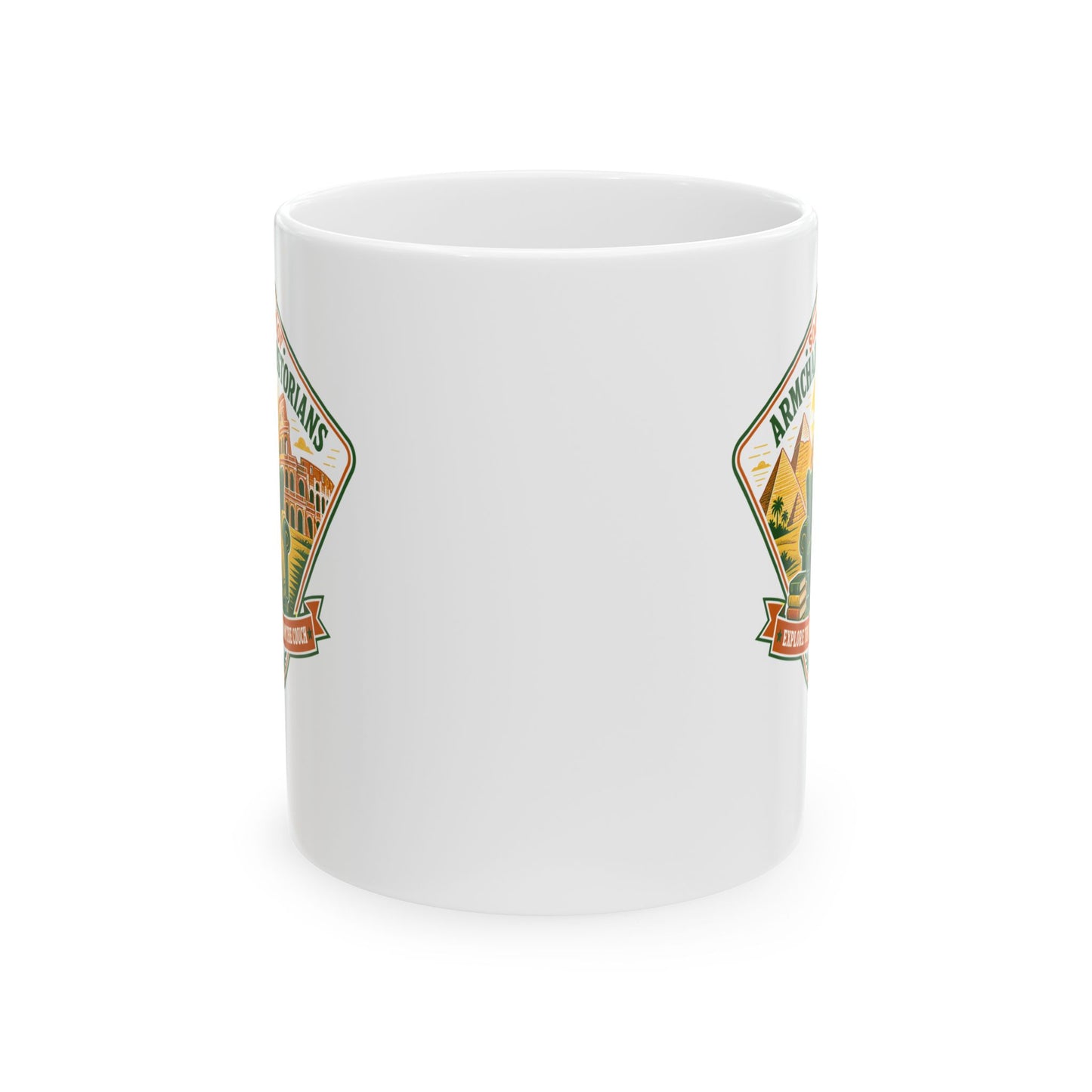 Society of Armchair Historians Badge Style Ceramic Mug, (11oz, 15oz)