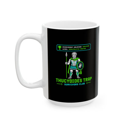 8 Bit Thucydides Trap Survivors Club Ceramic Mug, (11oz, 15oz)