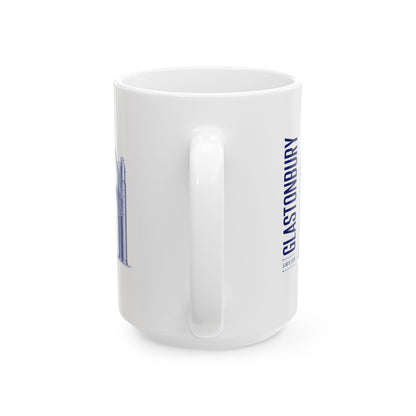 Glastonbury Abbey Blueprint Ceramic Mug, (11oz, 15oz)