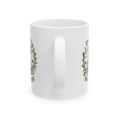 Don't Worry Venerable Bede Happy Ceramic Mug, (11oz, 15oz)