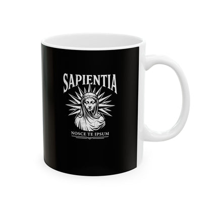 Wisdom Know Thyself Latin Ceramic Mug, (11oz, 15oz)