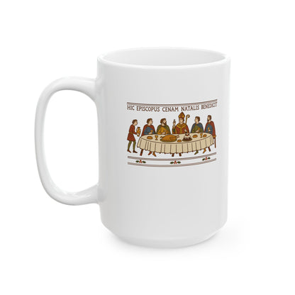 Bayeux Christmas Dinner Ceramic Mug, (11oz, 15oz)
