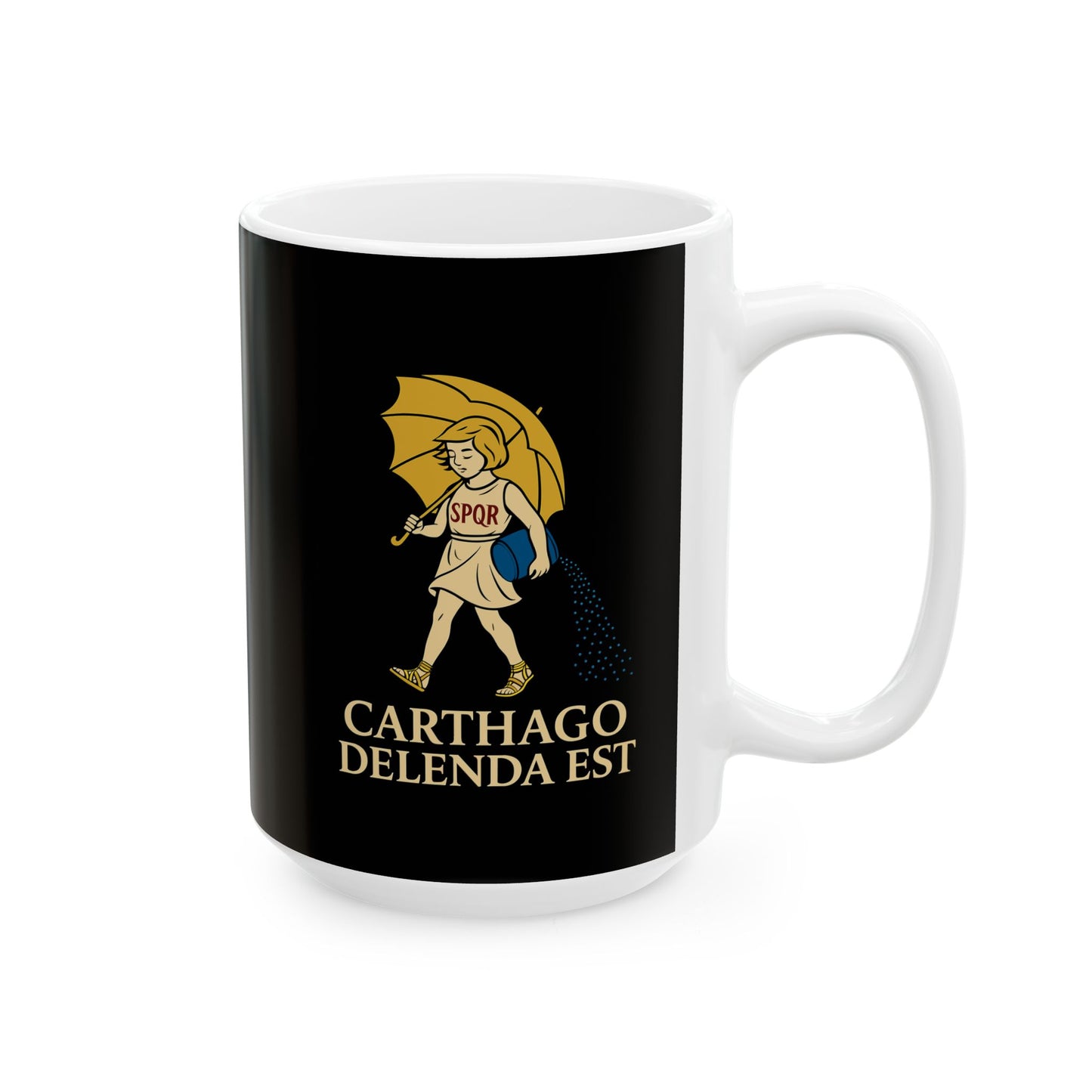 Carthago Delenda Est Morton's Girl Ceramic Mug, (11oz, 15oz)