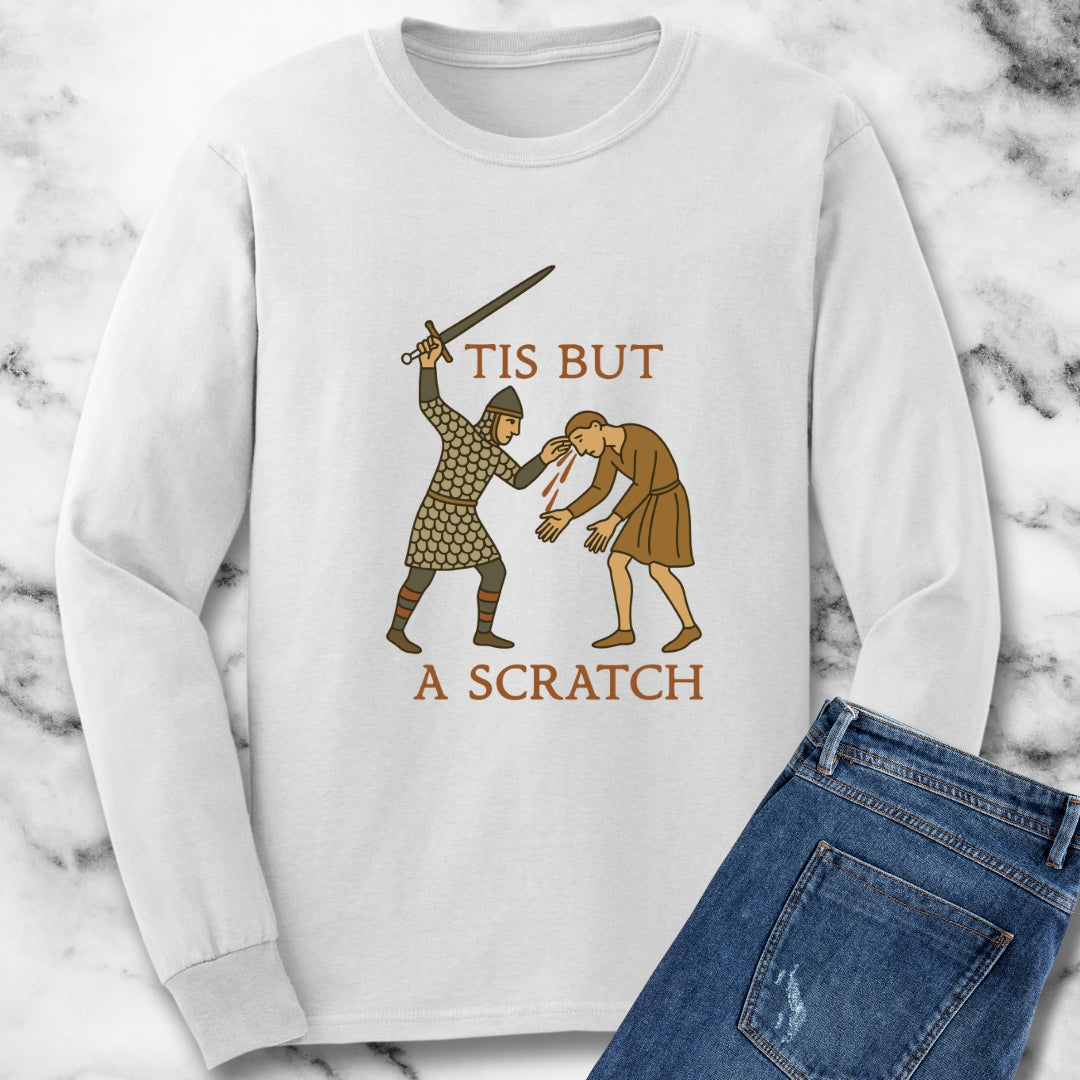 Tis But a Scratch Bayeux Tapestry Knights Unisex Long Sleeve Tee