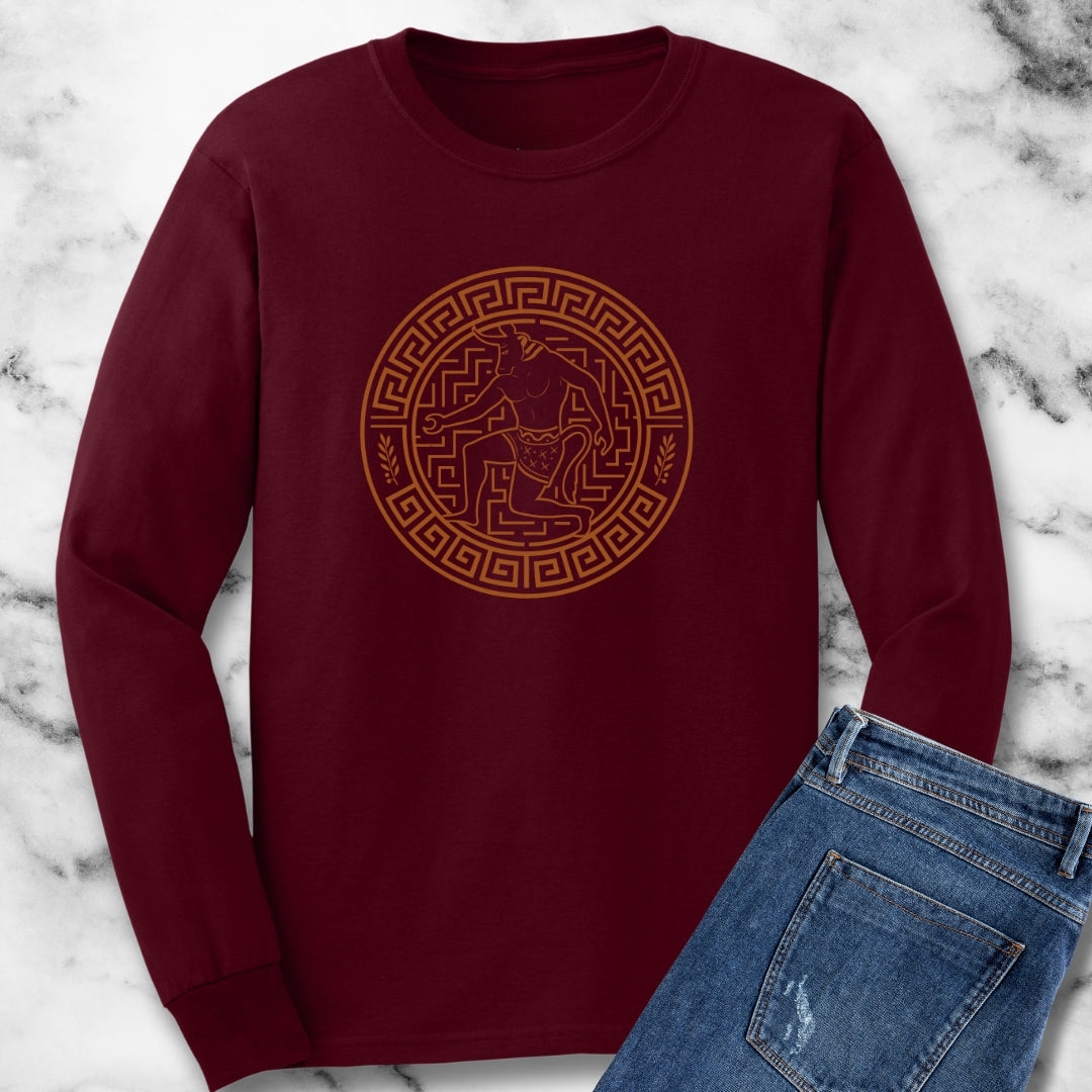 Minotaur Labyrinth Unisex Long Sleeve Tee