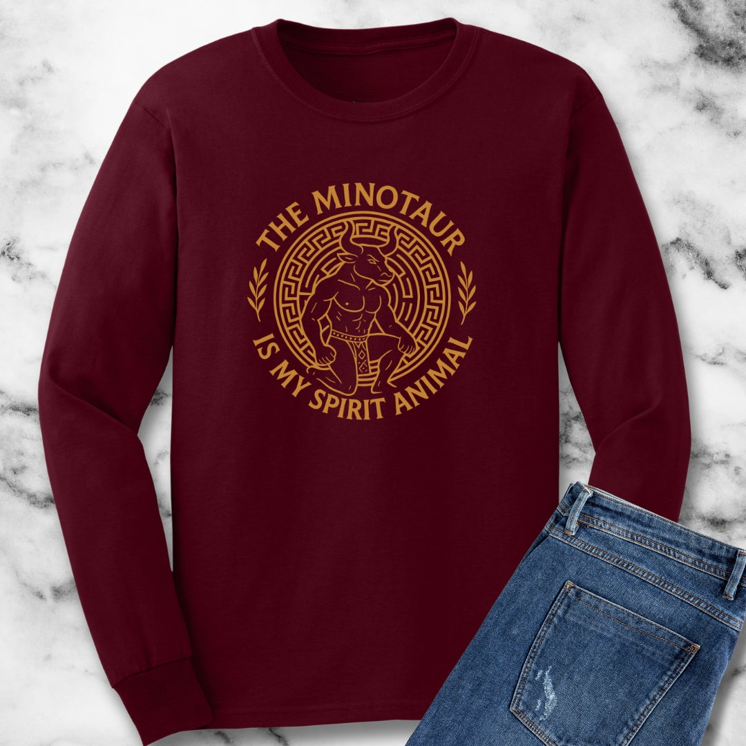 Minotaur Is My Spirit Animal Unisex Long Sleeve Tee