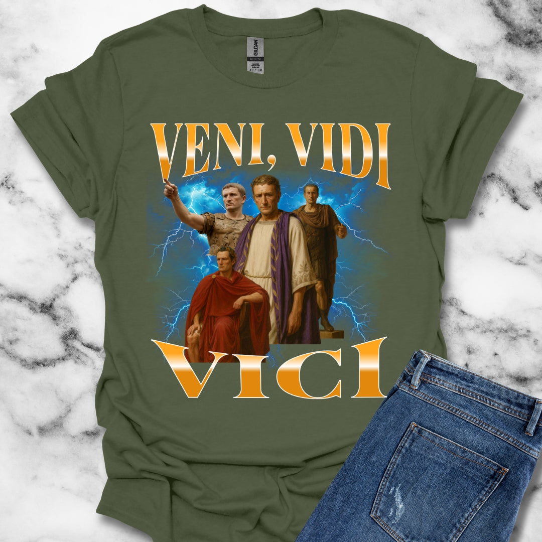 Veni Vidi Vici Julius Caesar Bootleg Rap Style Unisex Lightweight T-Shirt