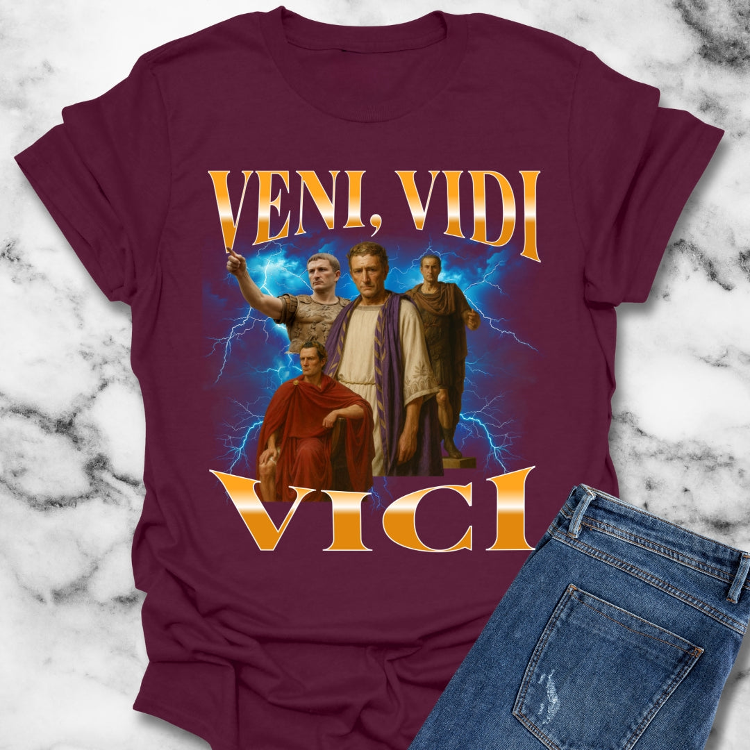 Veni Vidi Vici Julius Caesar Bootleg Rap Style Unisex Lightweight T-Shirt