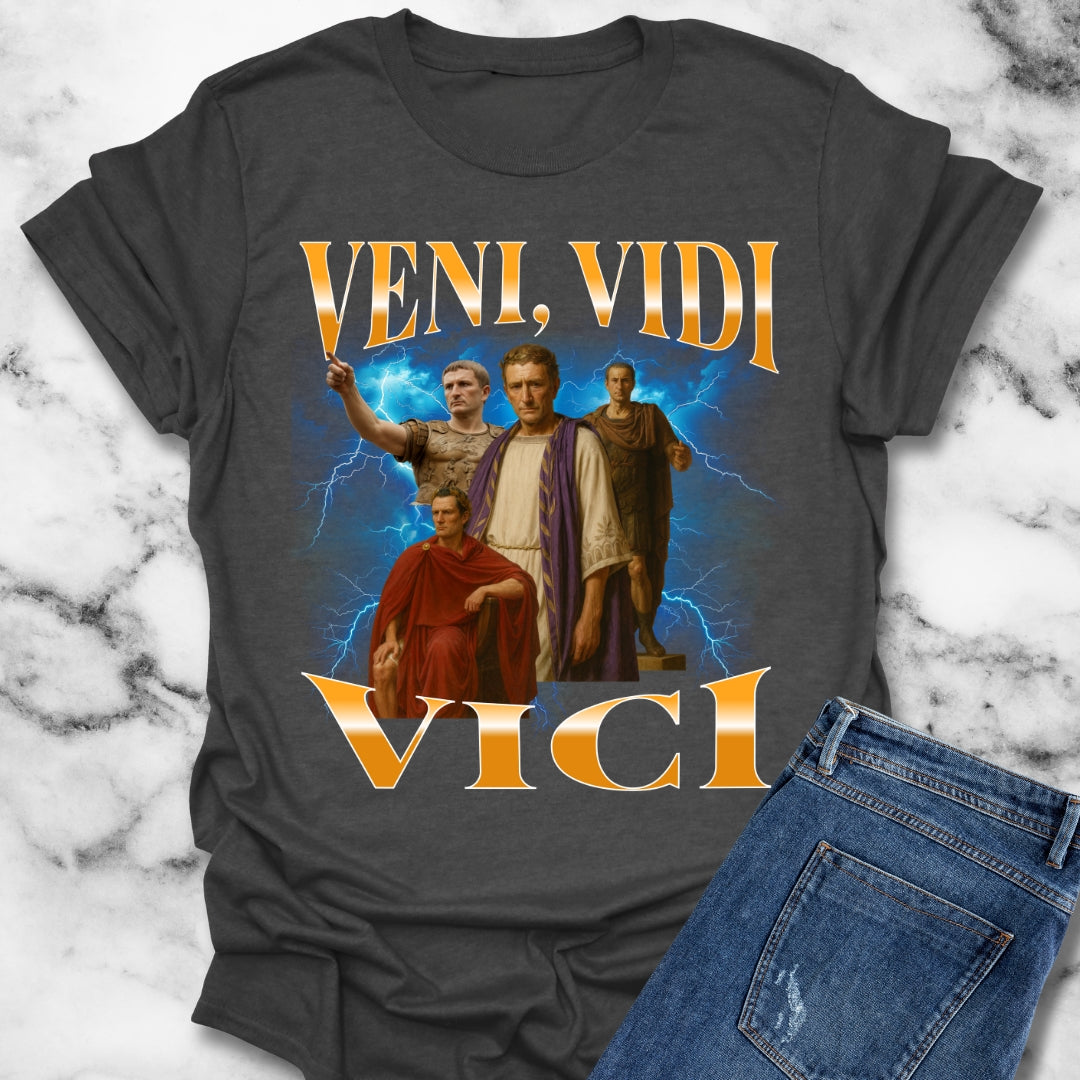Veni Vidi Vici Julius Caesar Bootleg Rap Style Unisex Lightweight T-Shirt