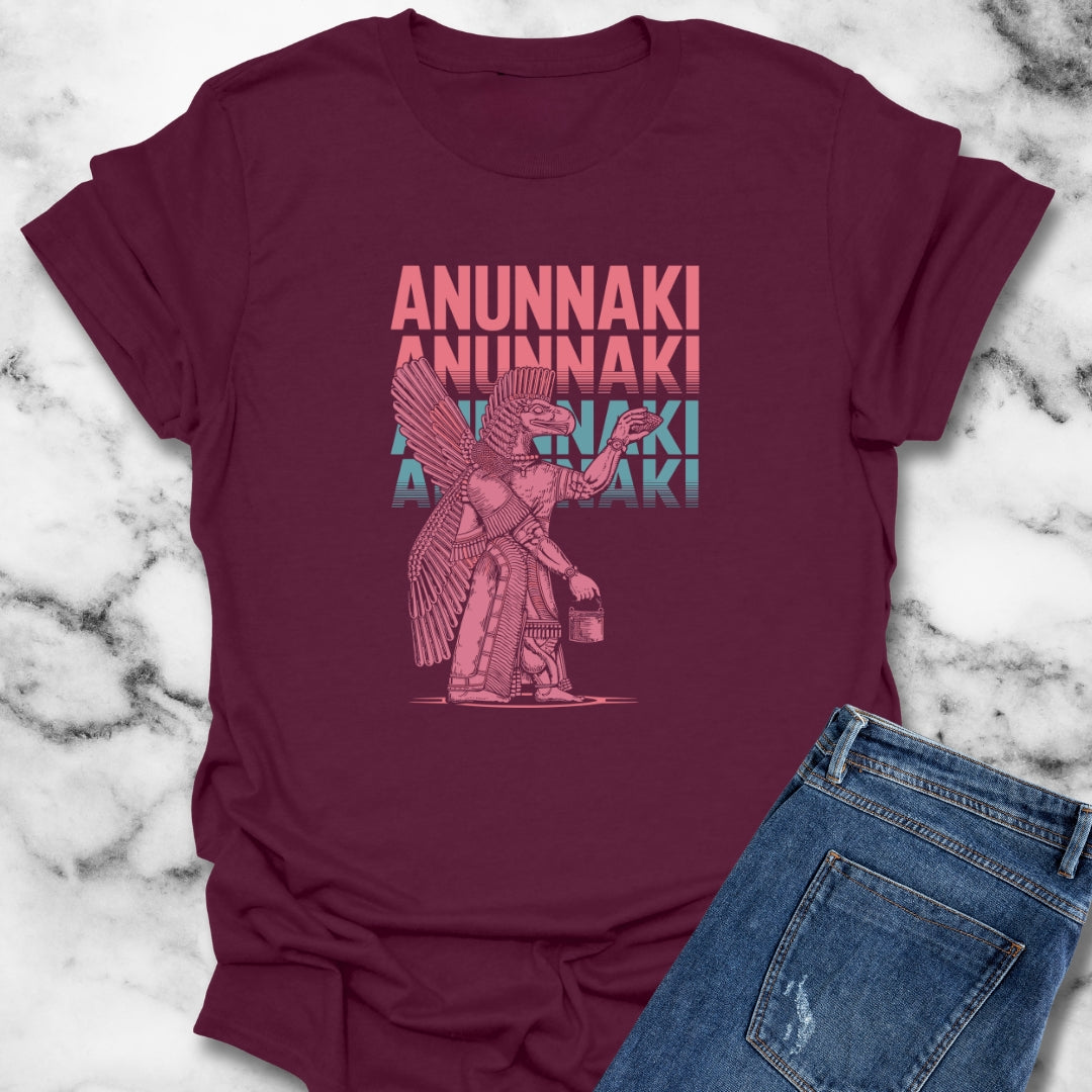Anunnaki Vaporwave Sumerian God Unisex Lightweight T-Shirt