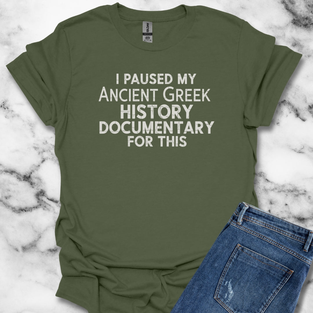 I Paused My Ancient Greek Documentary for This Unisex Lightweight T-Shirt