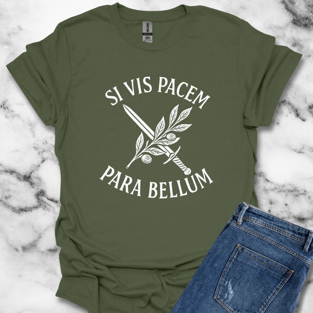 Si Vis Pacem Para Bellum White Design Unisex T-Shirt