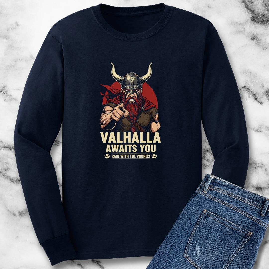 Valhalla Awaits You Unisex Long Sleeve Tee