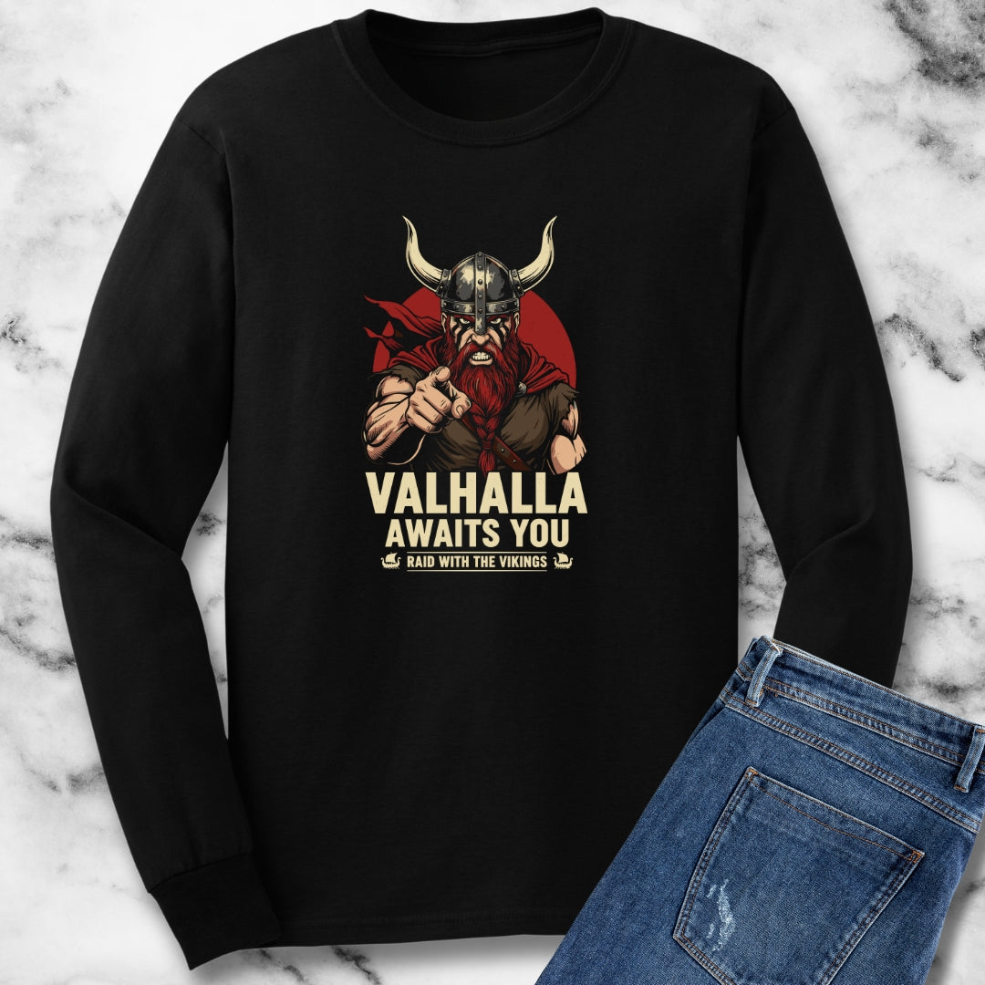 Valhalla Awaits You Unisex Long Sleeve Tee