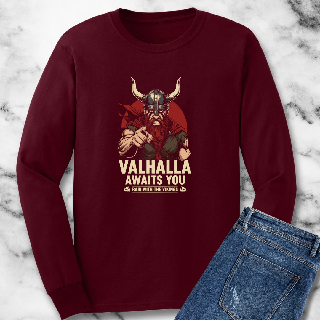 Valhalla Awaits You Unisex Long Sleeve Tee