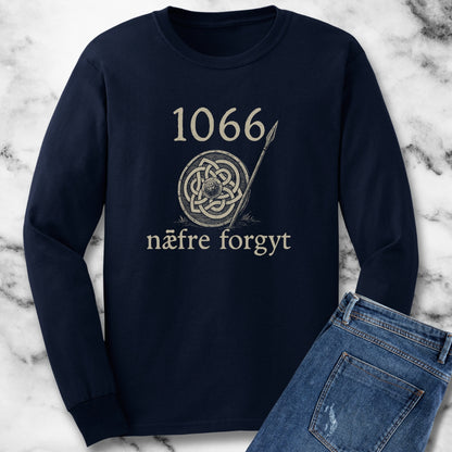 Hastings 1066 Never Forget Old English Unisex Long Sleeve Tee