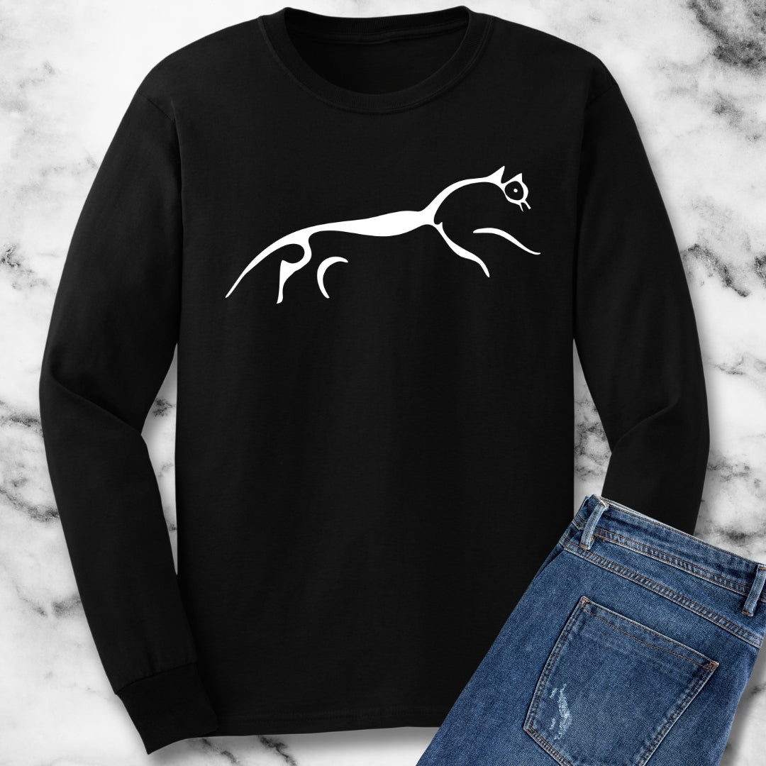 White Horse of Uffington Ancient Geoglyph Unisex Long Sleeve Tee