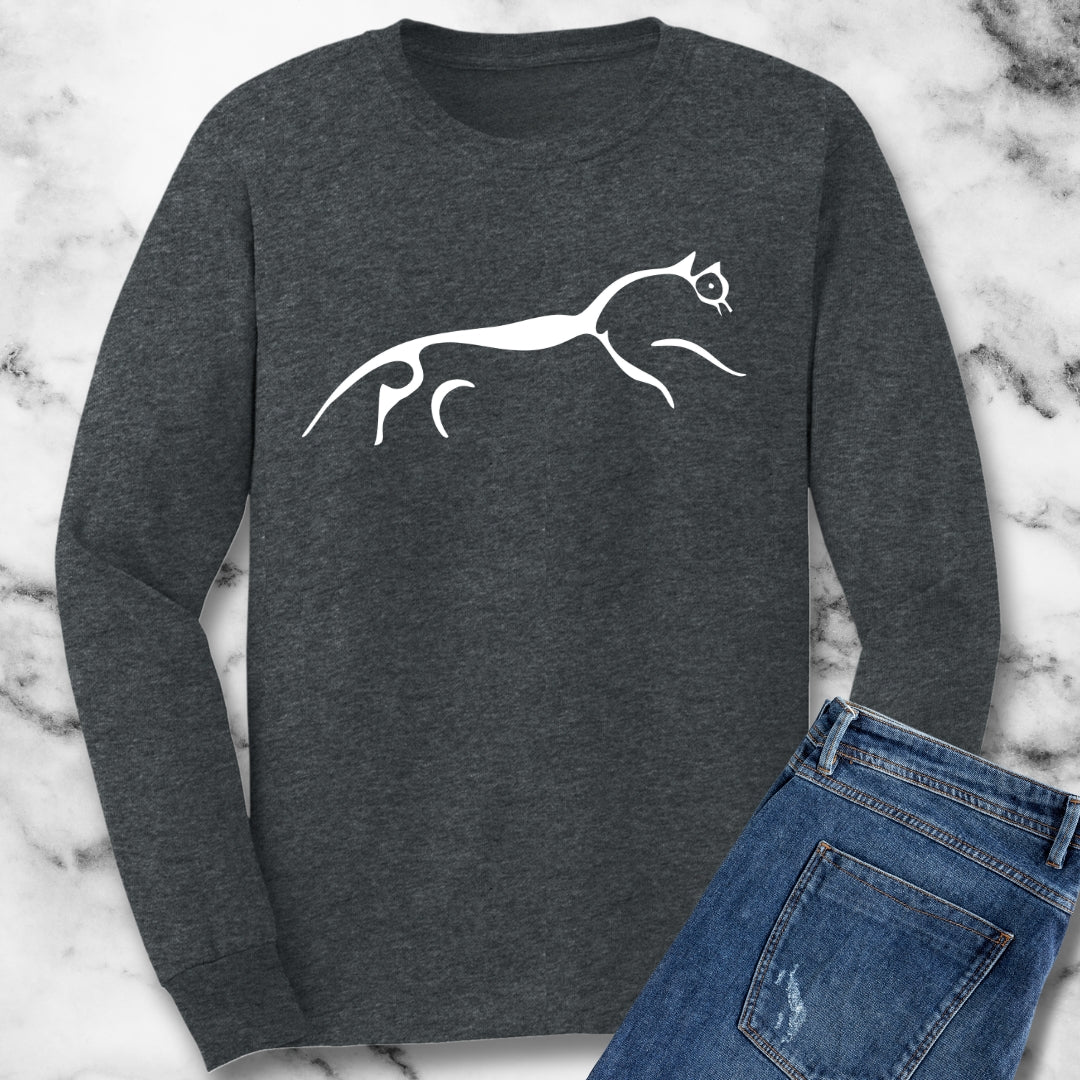 White Horse of Uffington Ancient Geoglyph Unisex Long Sleeve Tee
