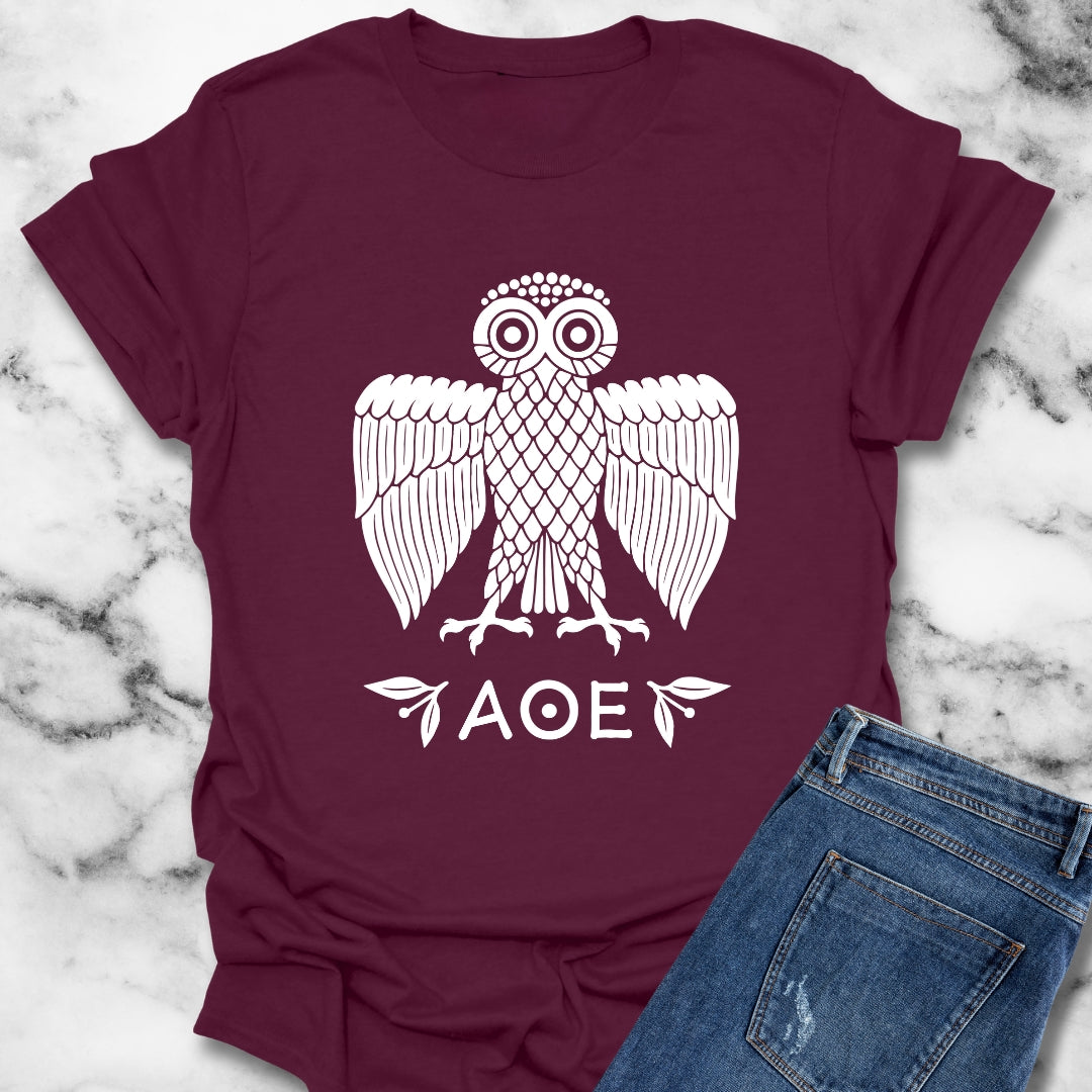 Ancient Athenian Owl Greece Unisex Lightweight T-Shirt